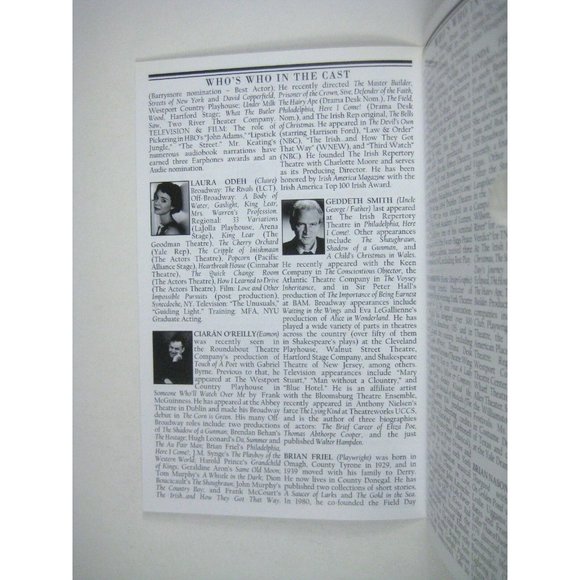 Aristocrats Show Program Irish Repertory Theatre Brian Friel John Keating Odeh - Picture 9 of 11